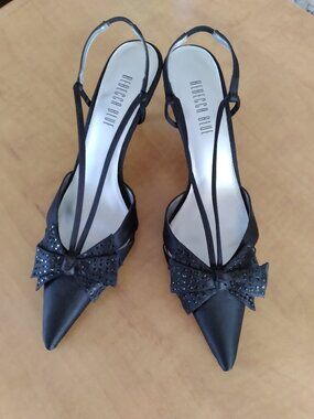 New in Box, Elegant black shoes, High heels, Rebecca Blue,  Size - 7M